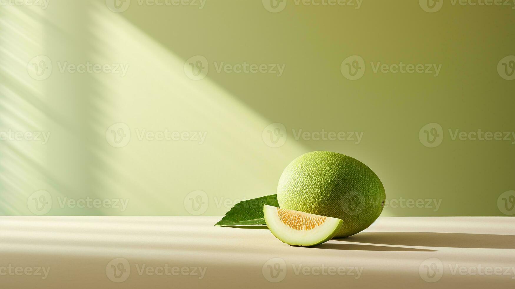 foto van honingdauw Aan een minimalistische tafel. generatief ai