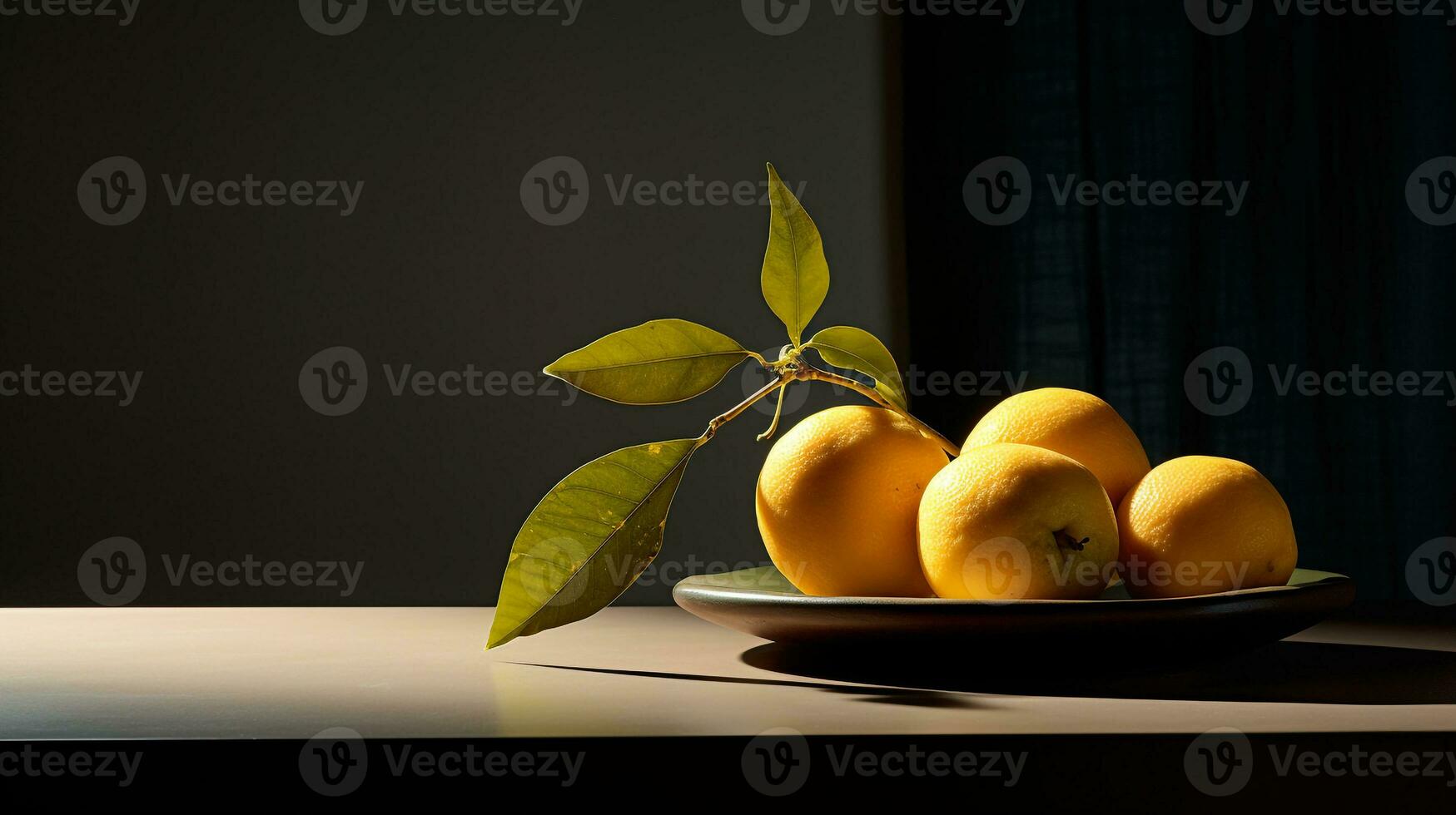 foto van jamblang fruit Aan een minimalistische tafel. generatief ai