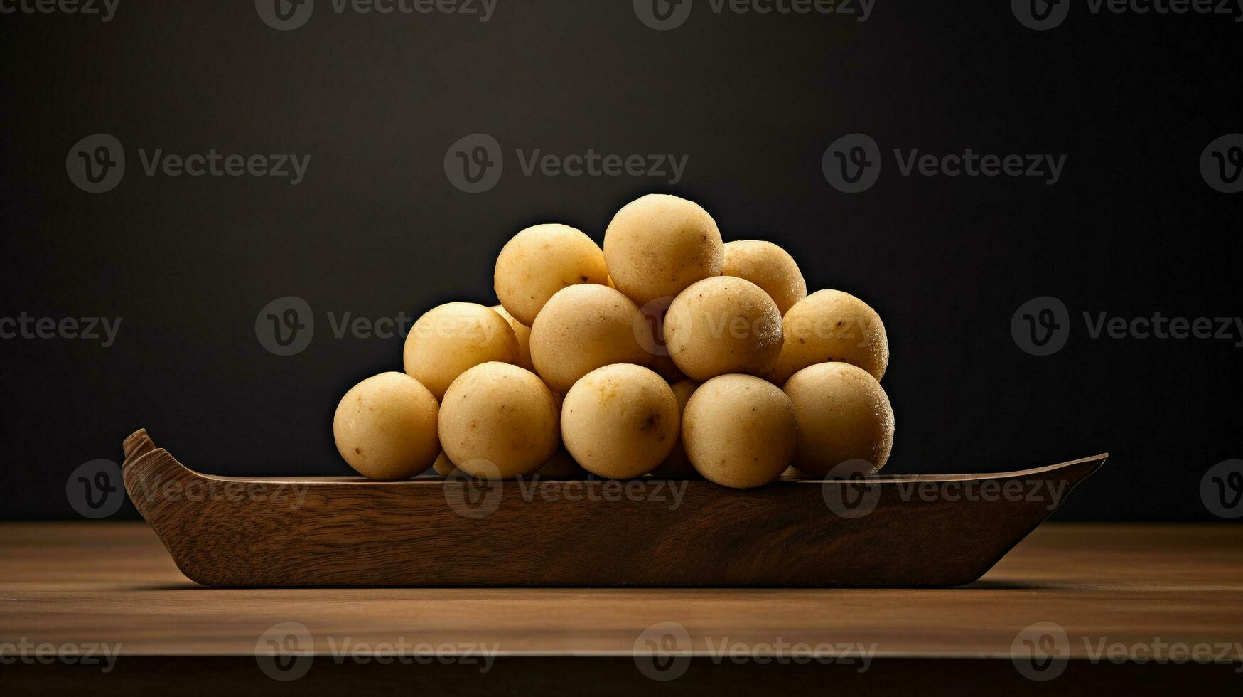 foto van longan Aan een minimalistische tafel. generatief ai