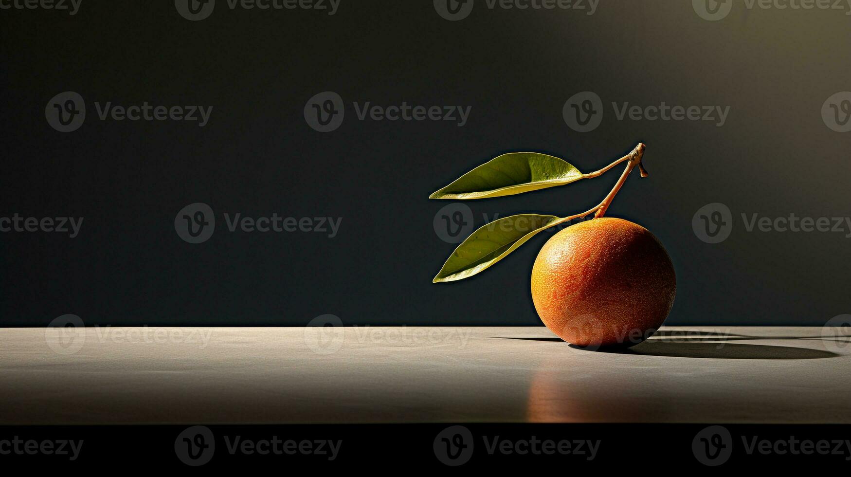 foto van rukem fruit Aan een minimalistische tafel. generatief ai