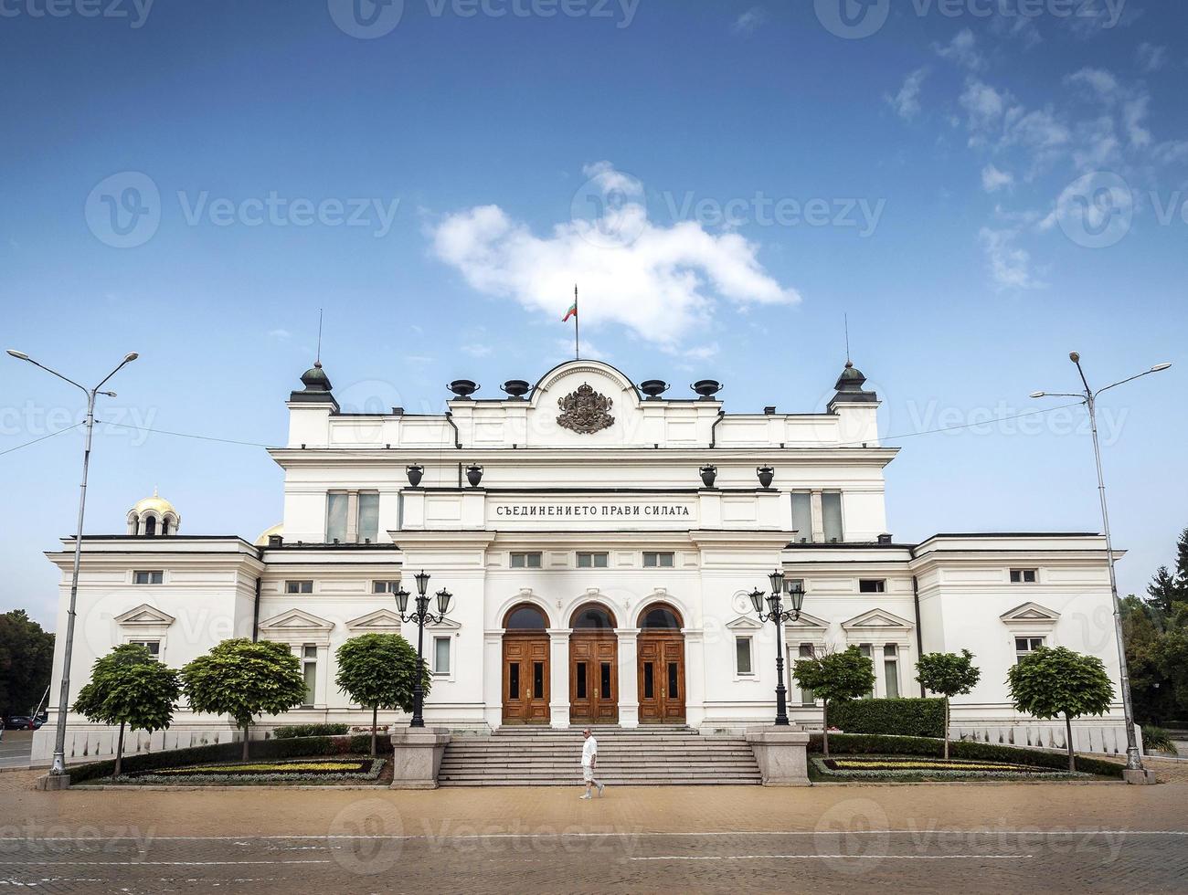 nationale vergadering gebouw beroemde bezienswaardigheid in centraal sofia stad bulgarije foto