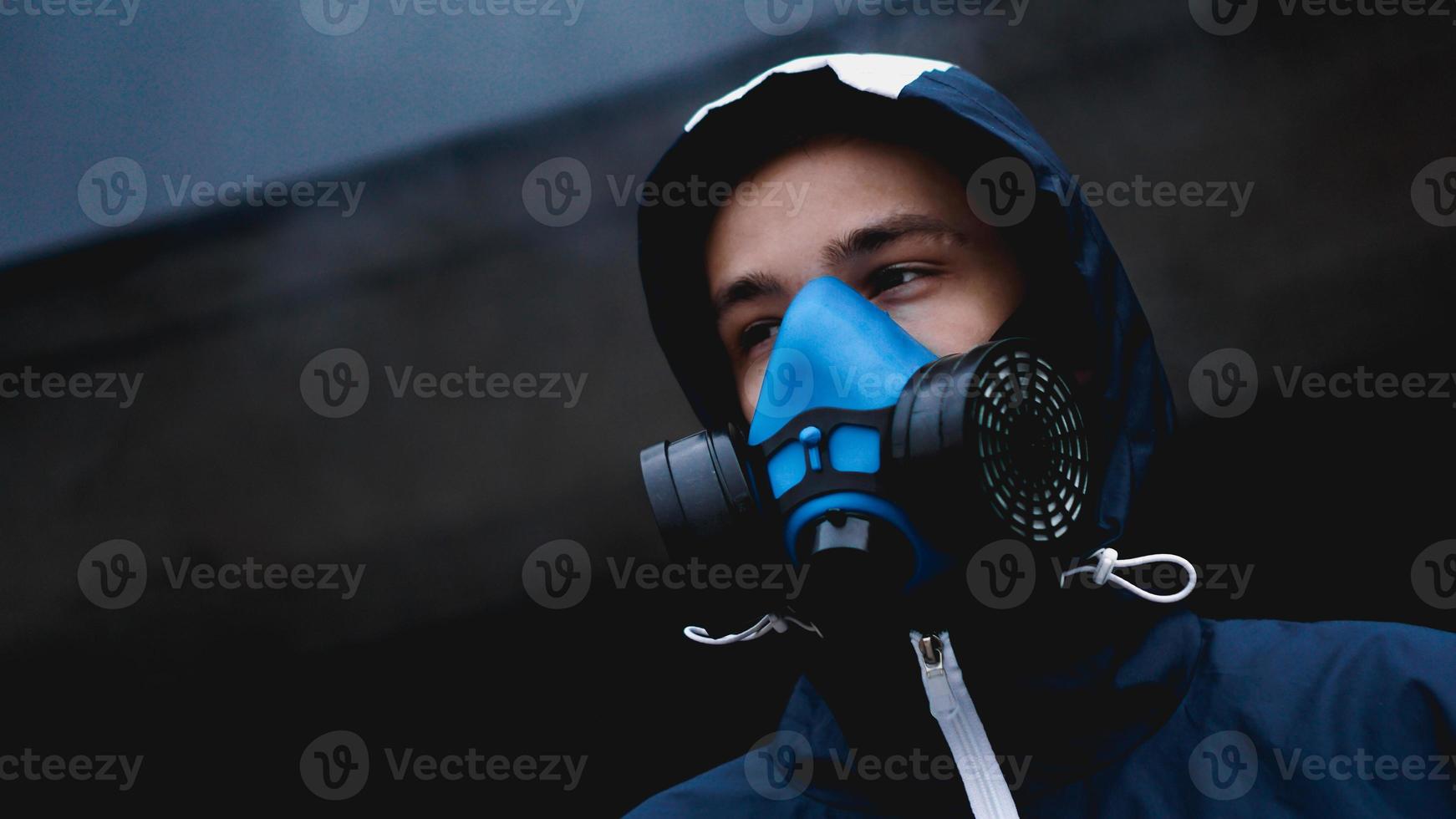 beschermingsmasker halfgelaatsmasker voor giftig gas foto