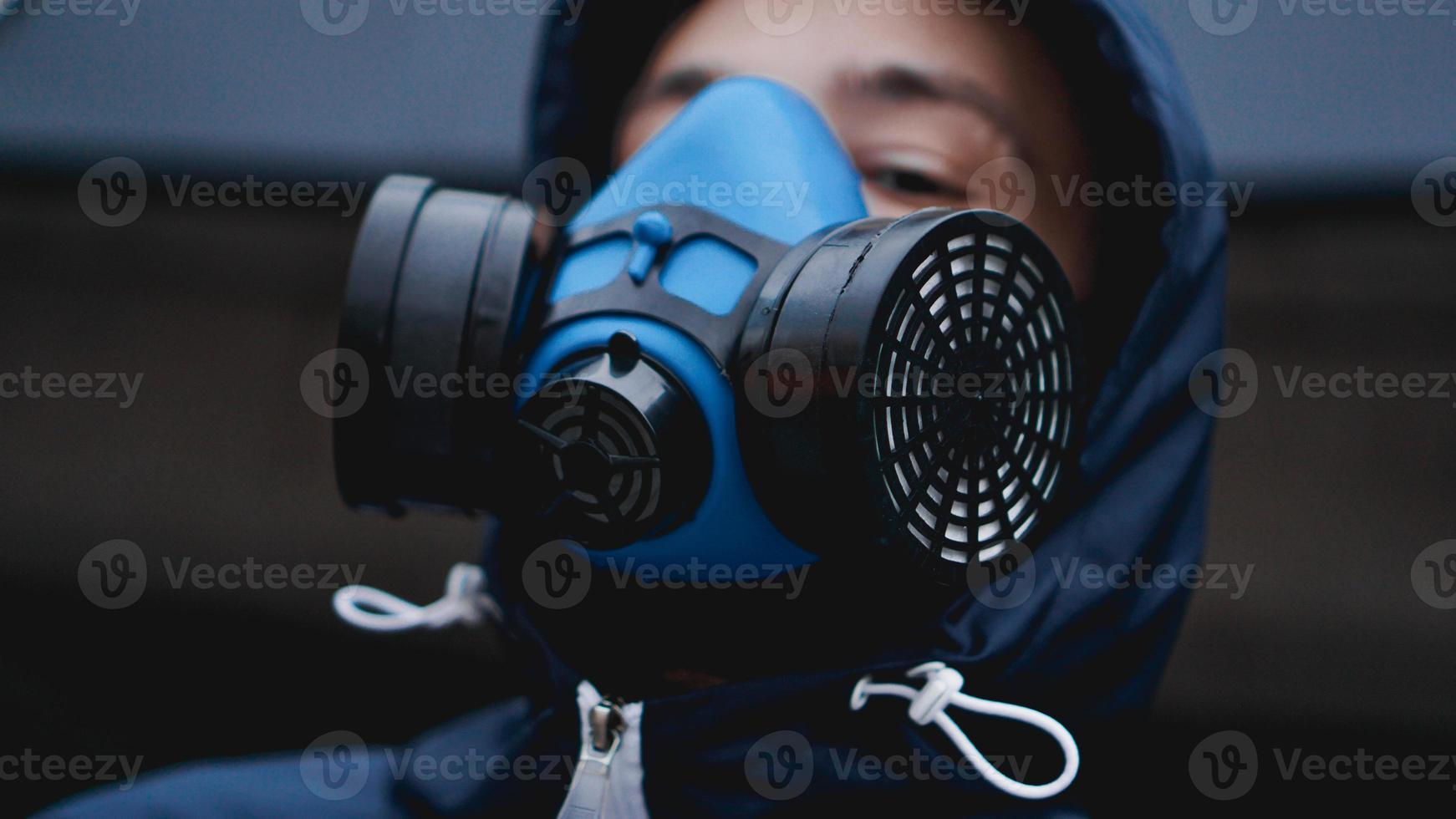 beschermingsmasker halfgelaatsmasker voor giftig gas foto