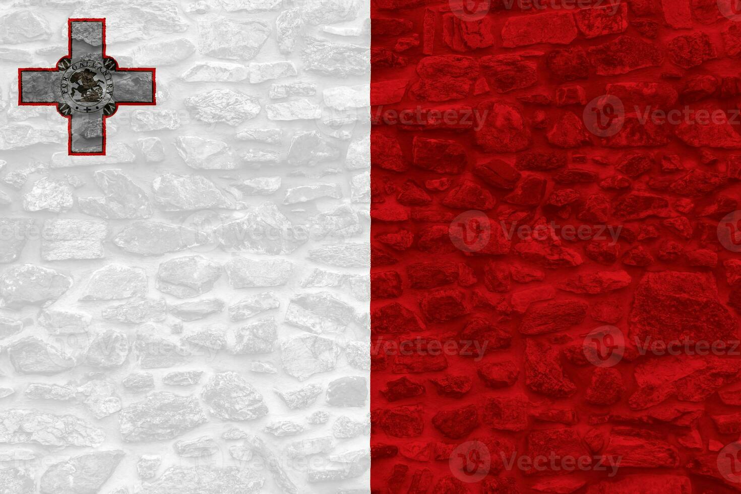 vlag van republiek van Malta Aan een getextureerde achtergrond. concept collage. foto