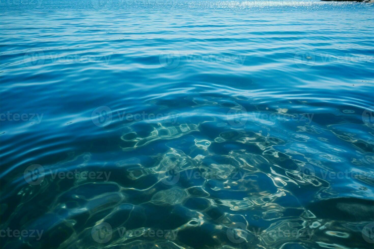 reizen droom laag hoek zee visie met kabbelend blauw water backdrop ai gegenereerd foto