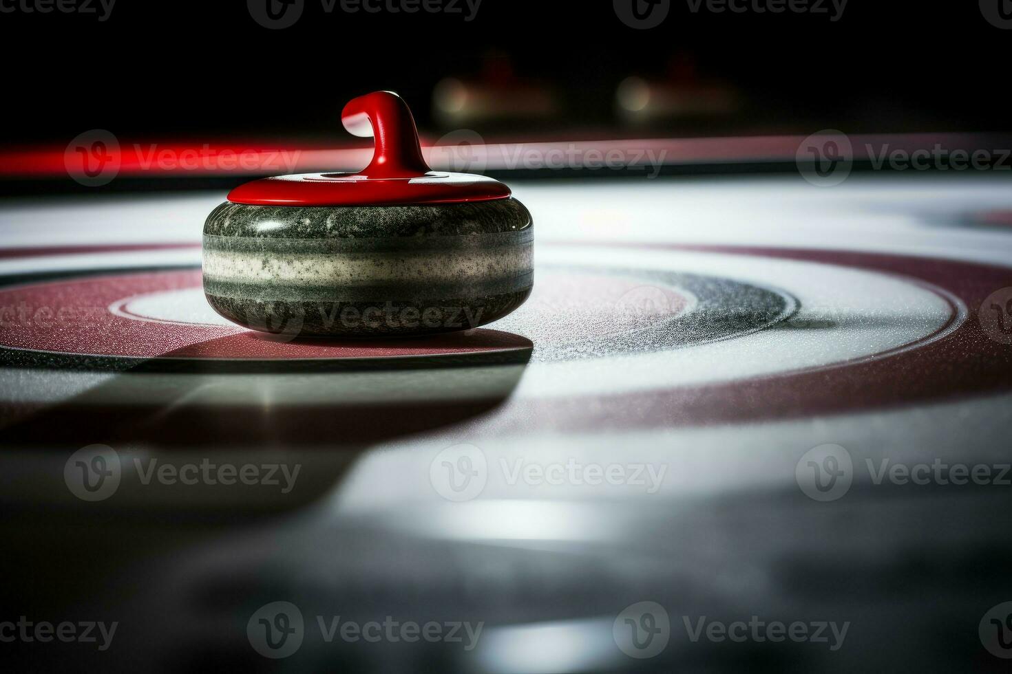 curling sport detailopname doelwit. genereren ai foto