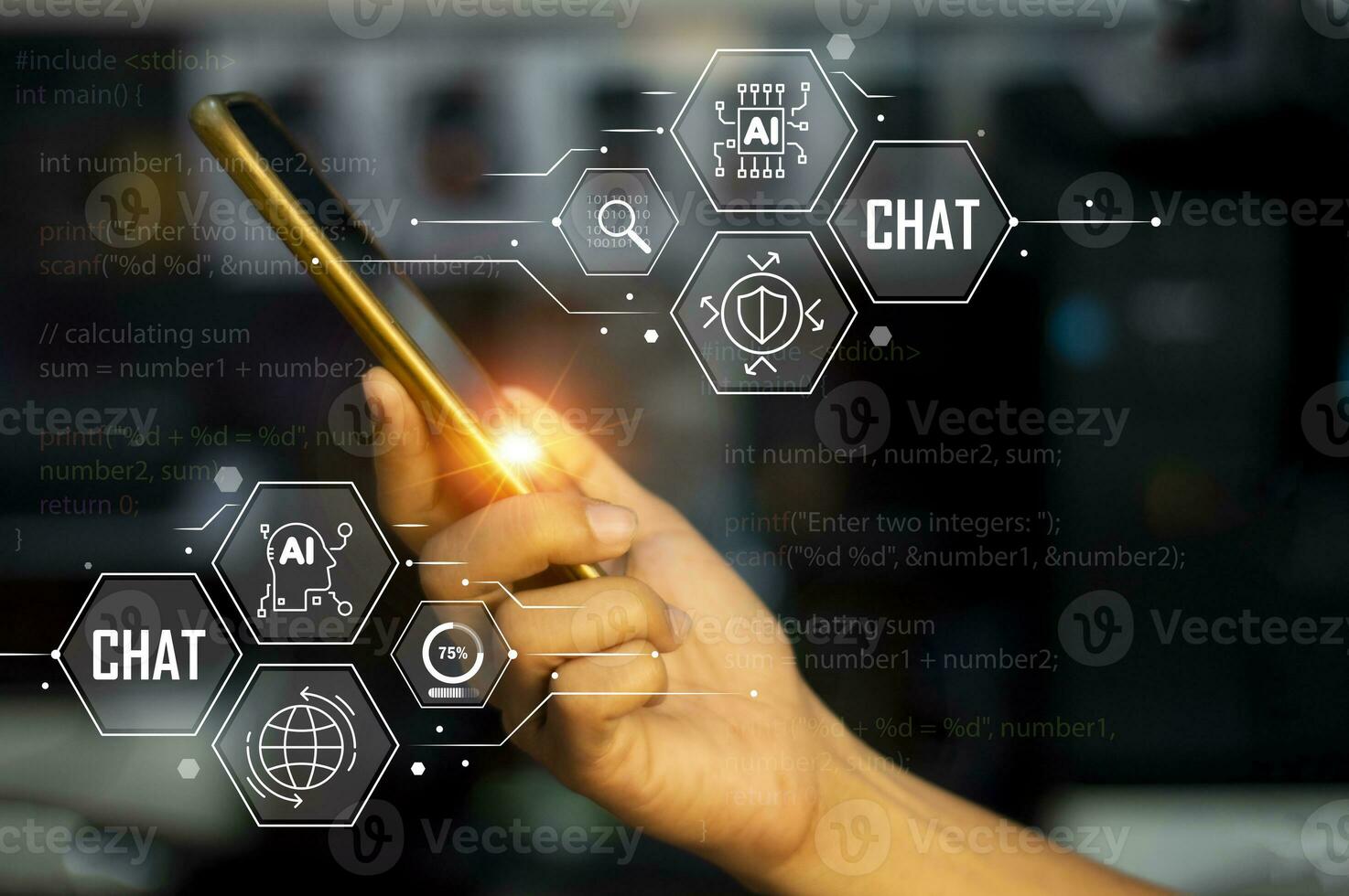 de ai Chatbot concept is uniek in dat het kan interactie net zo van nature net zo een echt menselijk. industrie innovatie 5.0 foto