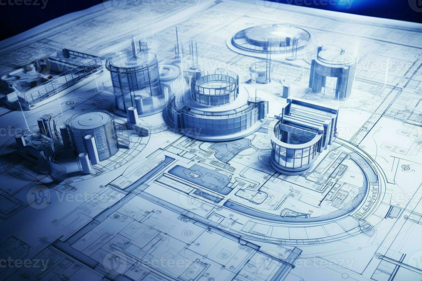 strategisch bouwkundig plan. genereren ai foto