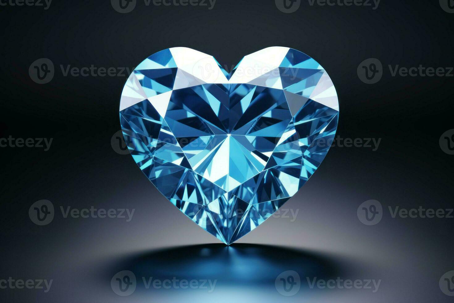 romantisch nieuw hart vormig diamant. genereren ai foto