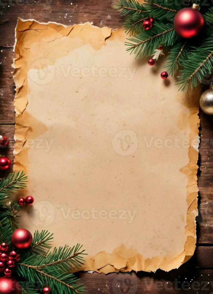 Kerstmis wijnoogst papier achtergrond ai generatief foto