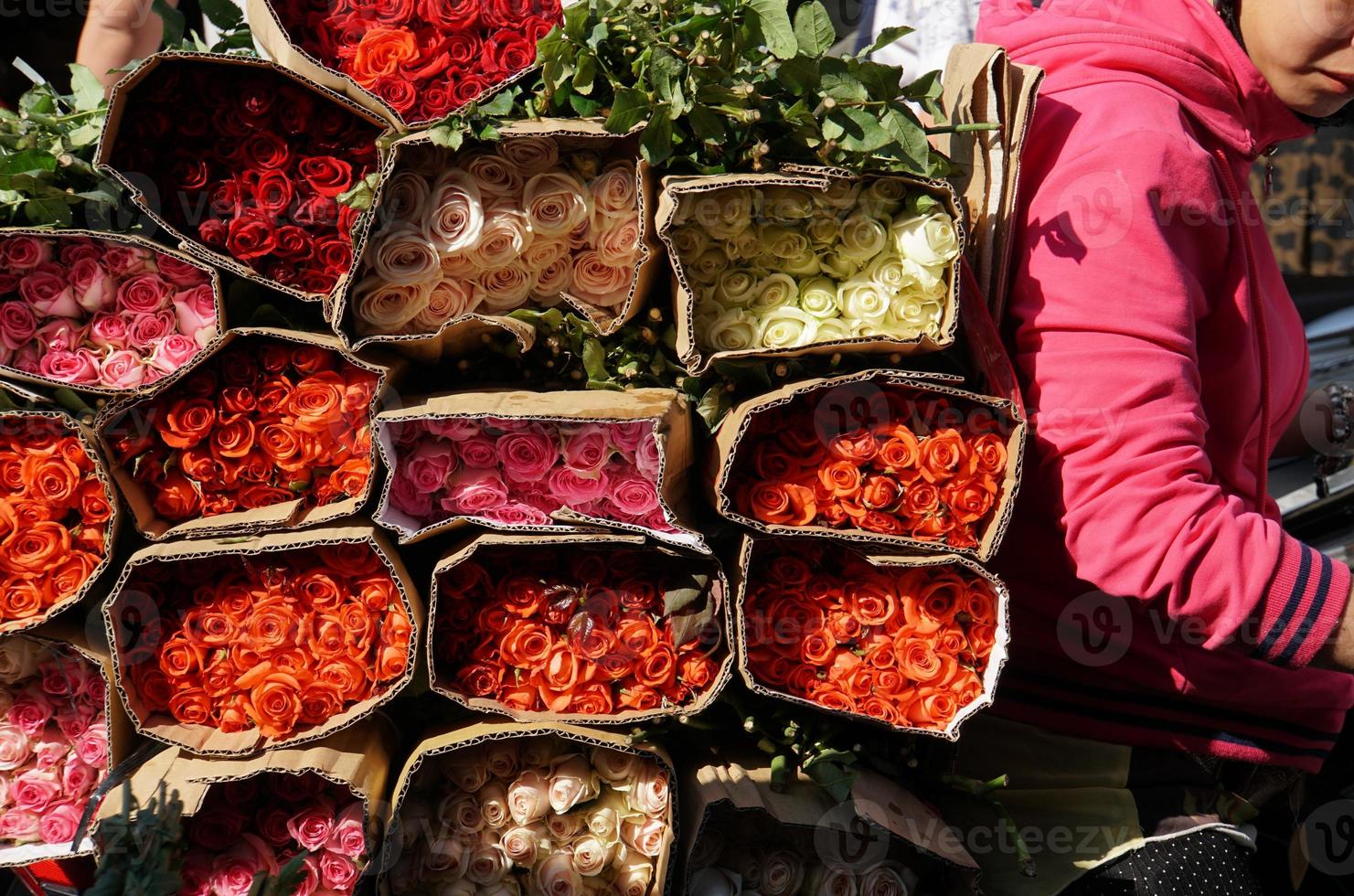 rozen op de markt in ho chi minh city foto