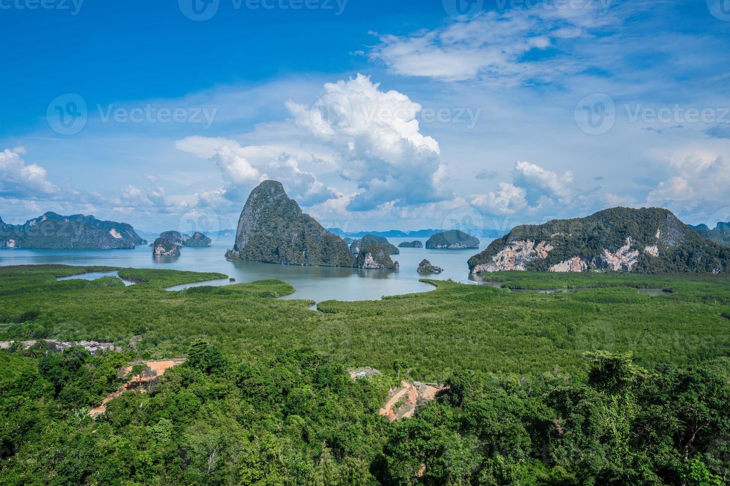 samed nang chee uitkijkpunt in phang nga, thailand foto