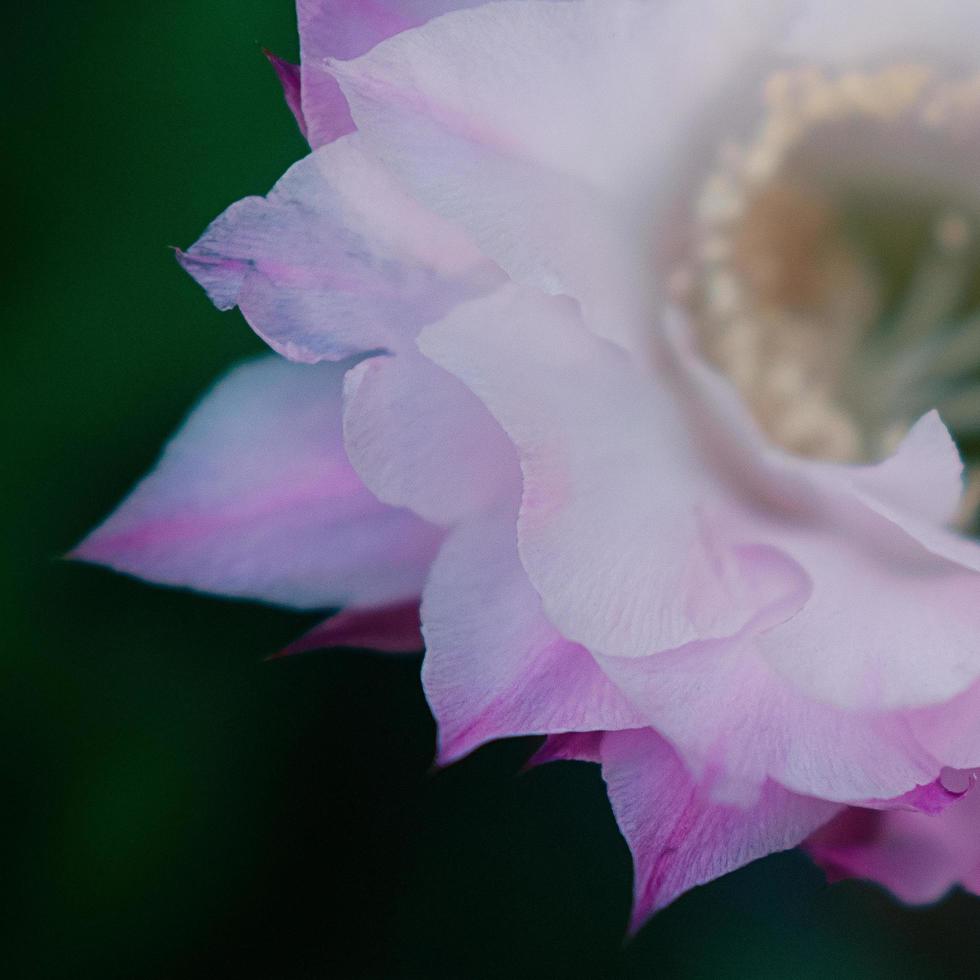 mooie macro roze cactusbloem met selectieve soft focus foto