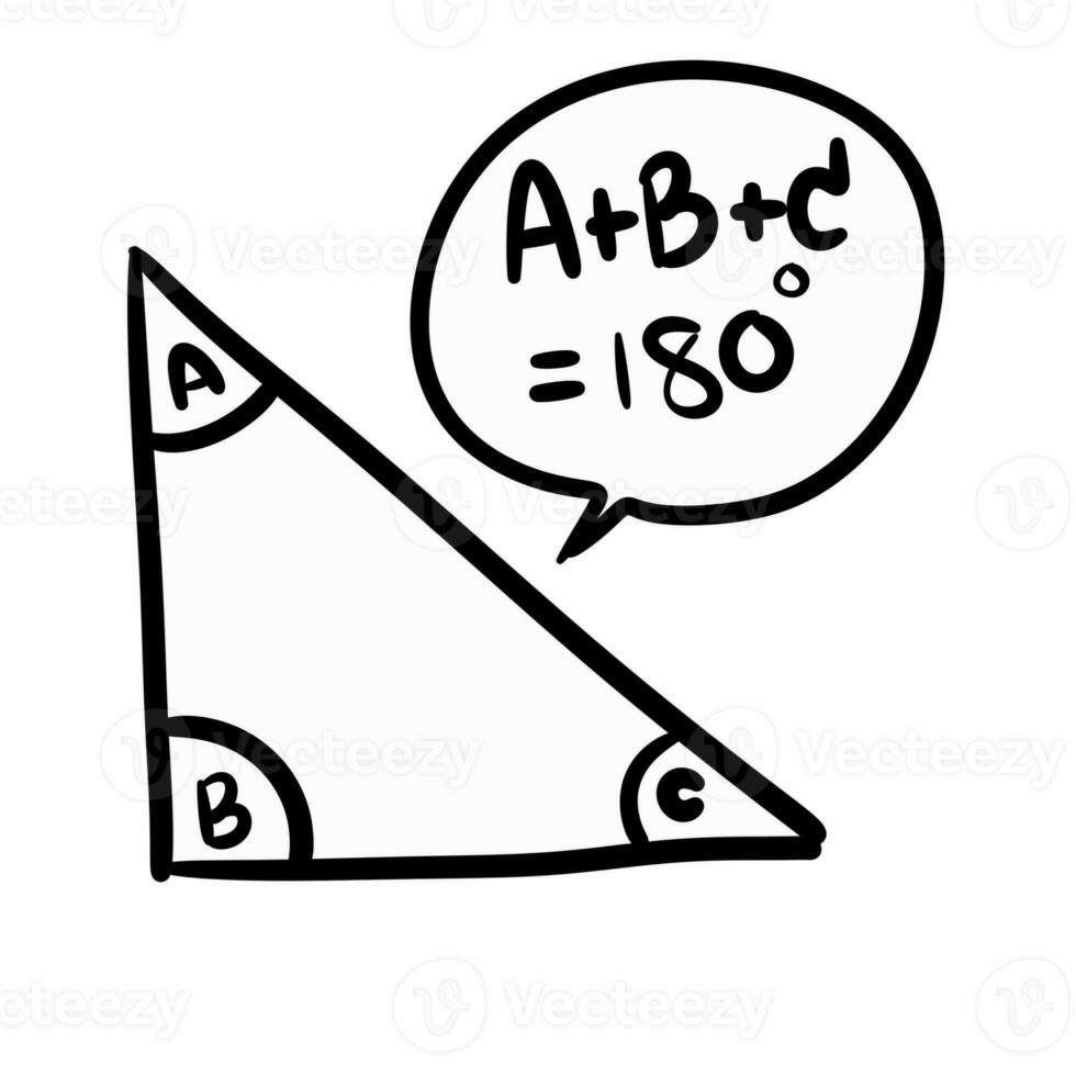 tekenfilm van wiskunde wiskunde, driehoek vorm foto