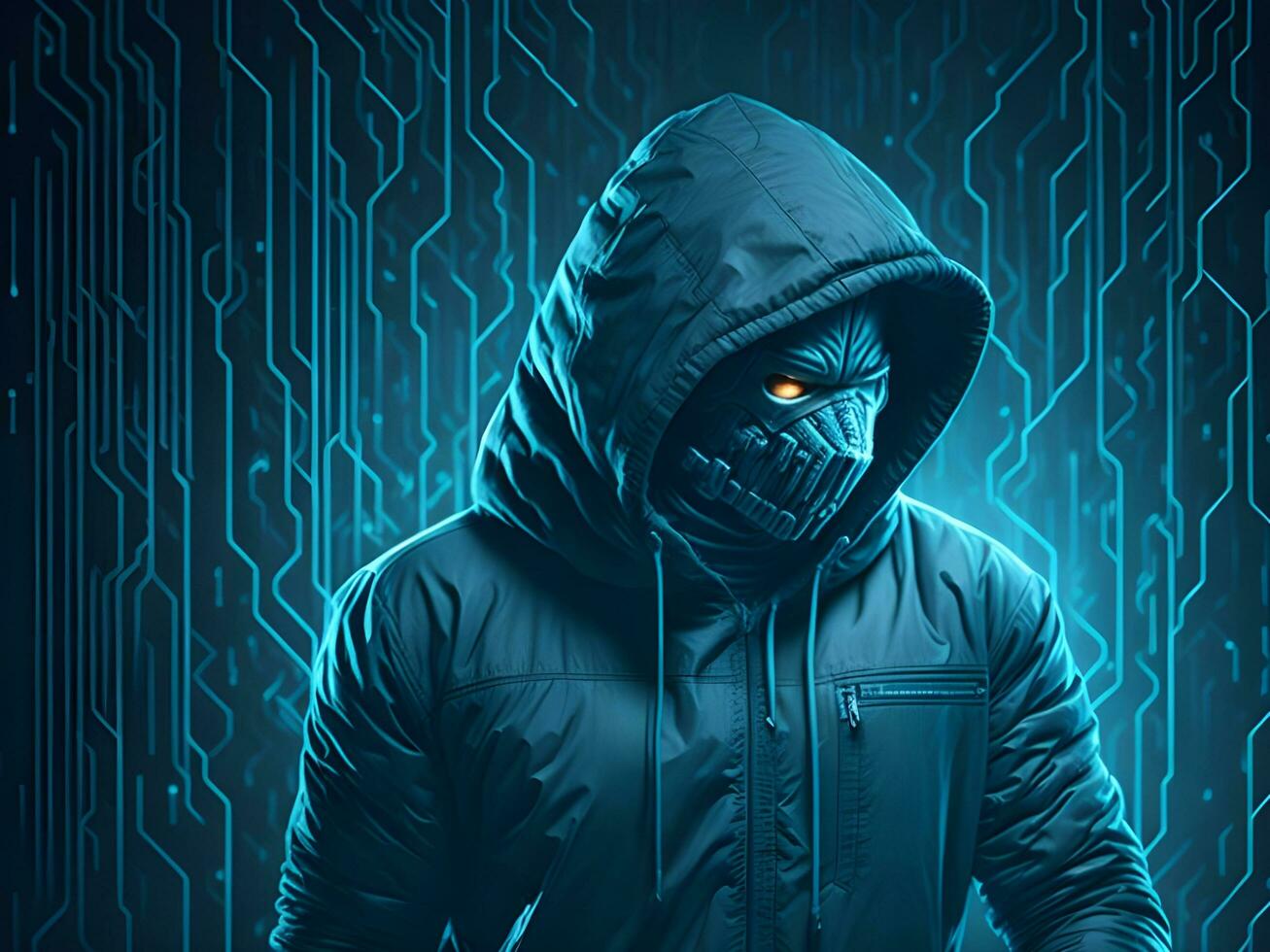 internet veiligheid bescherming van hacker aanvallen cyber aanval ai genereren foto