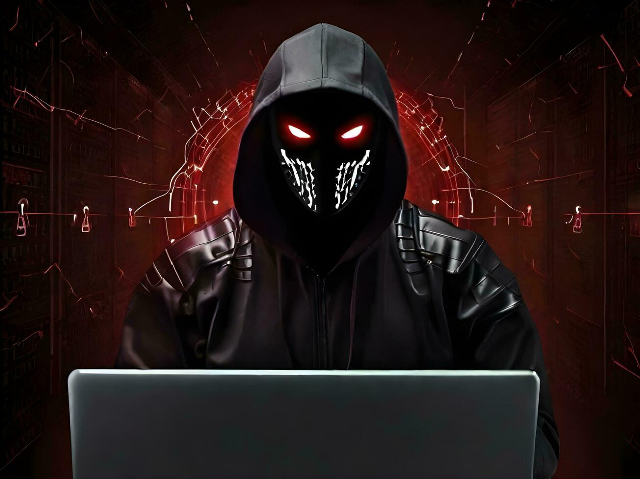 internet veiligheid bescherming van hacker aanvallen cyber aanval ai genereren foto