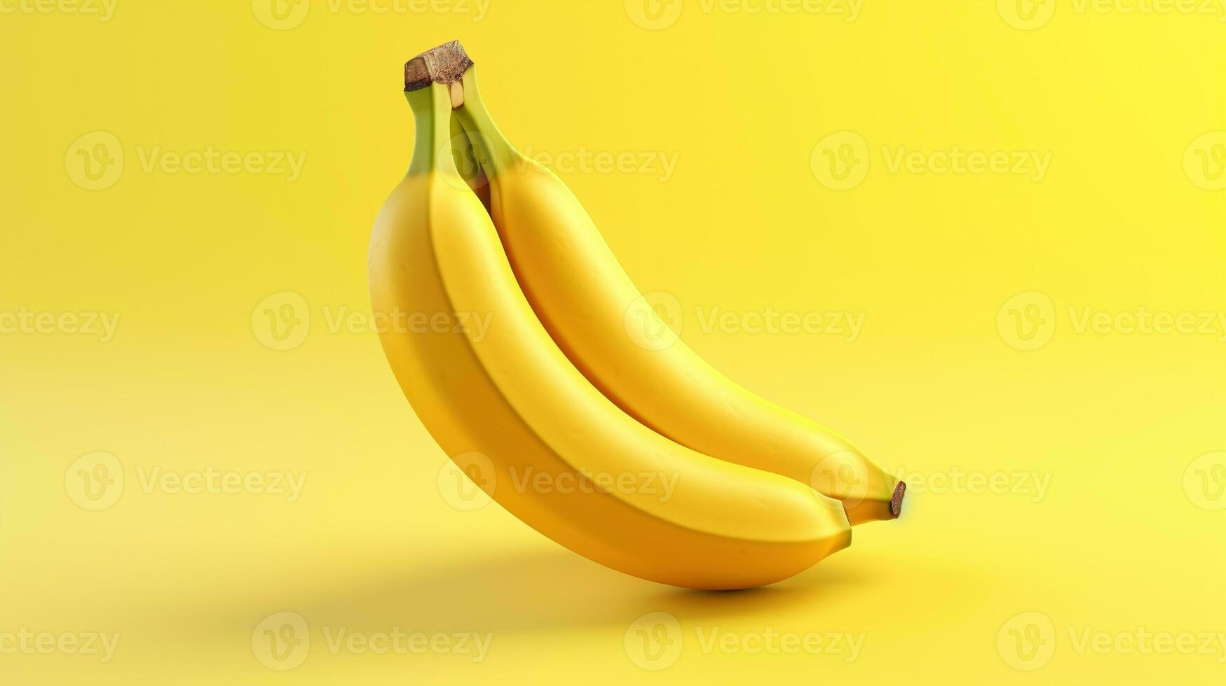 banaan geïsoleerd Aan de minimalistische achtergrond foto