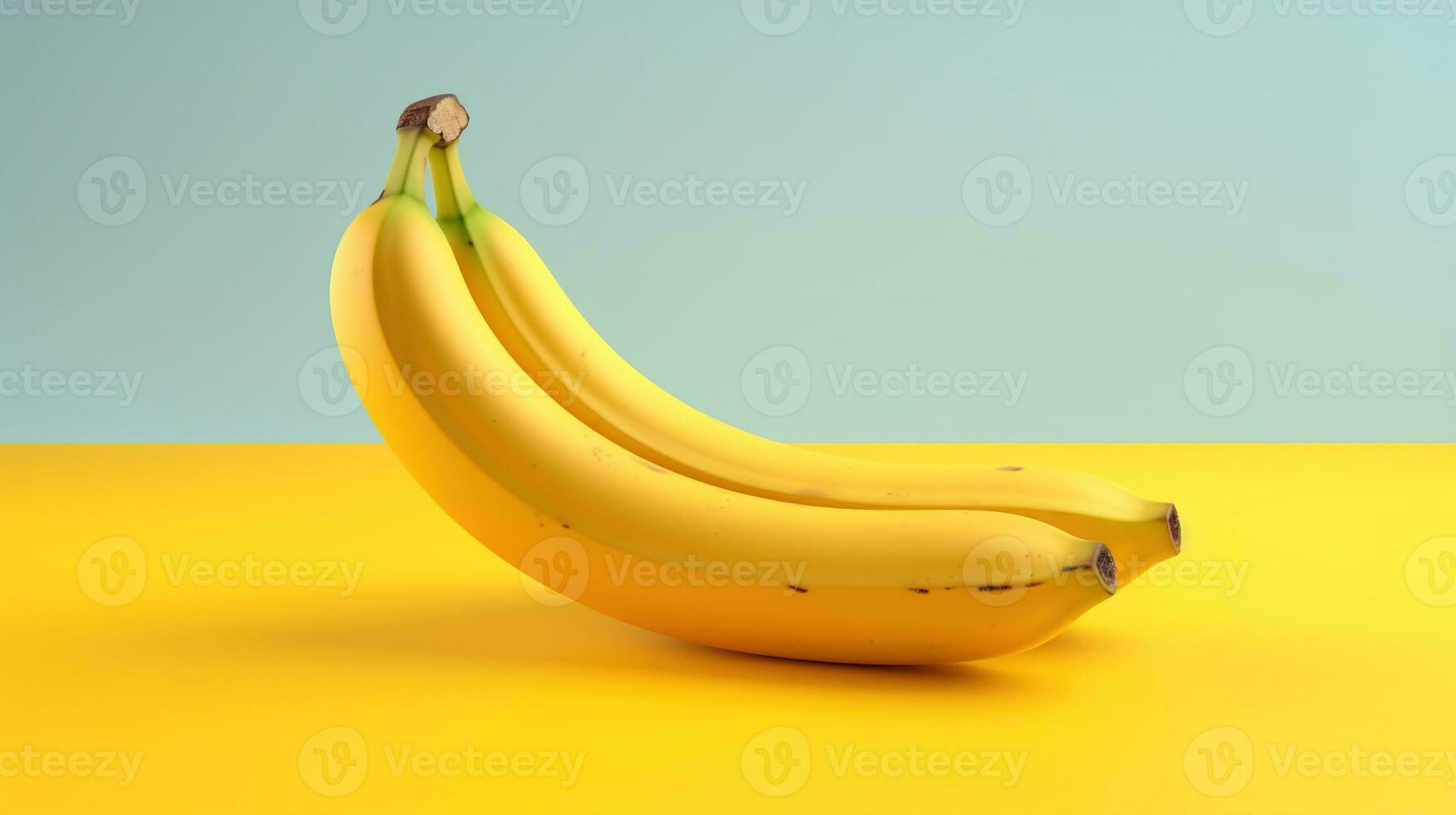 banaan geïsoleerd Aan de minimalistische achtergrond foto