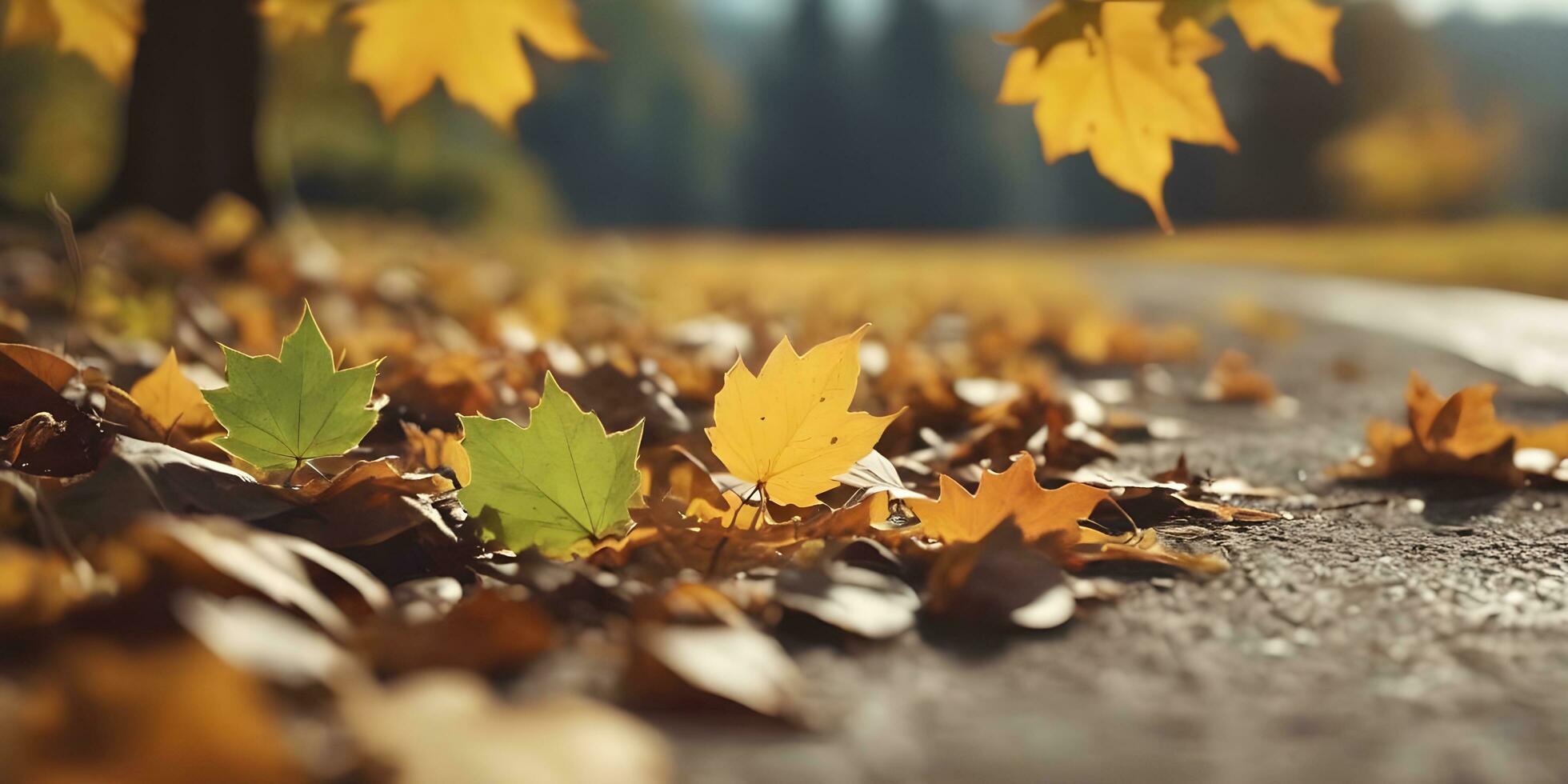 herfst seizoen doorbladert fabriek tafereel ai gegenereerd foto