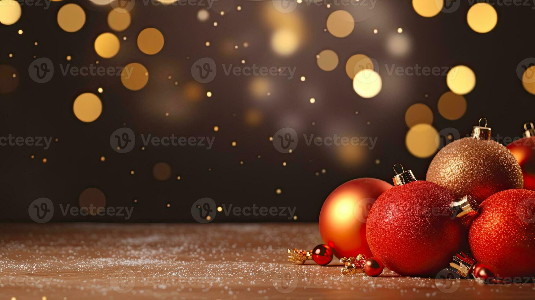 Kerstmis achtergrond met kerstballen foto