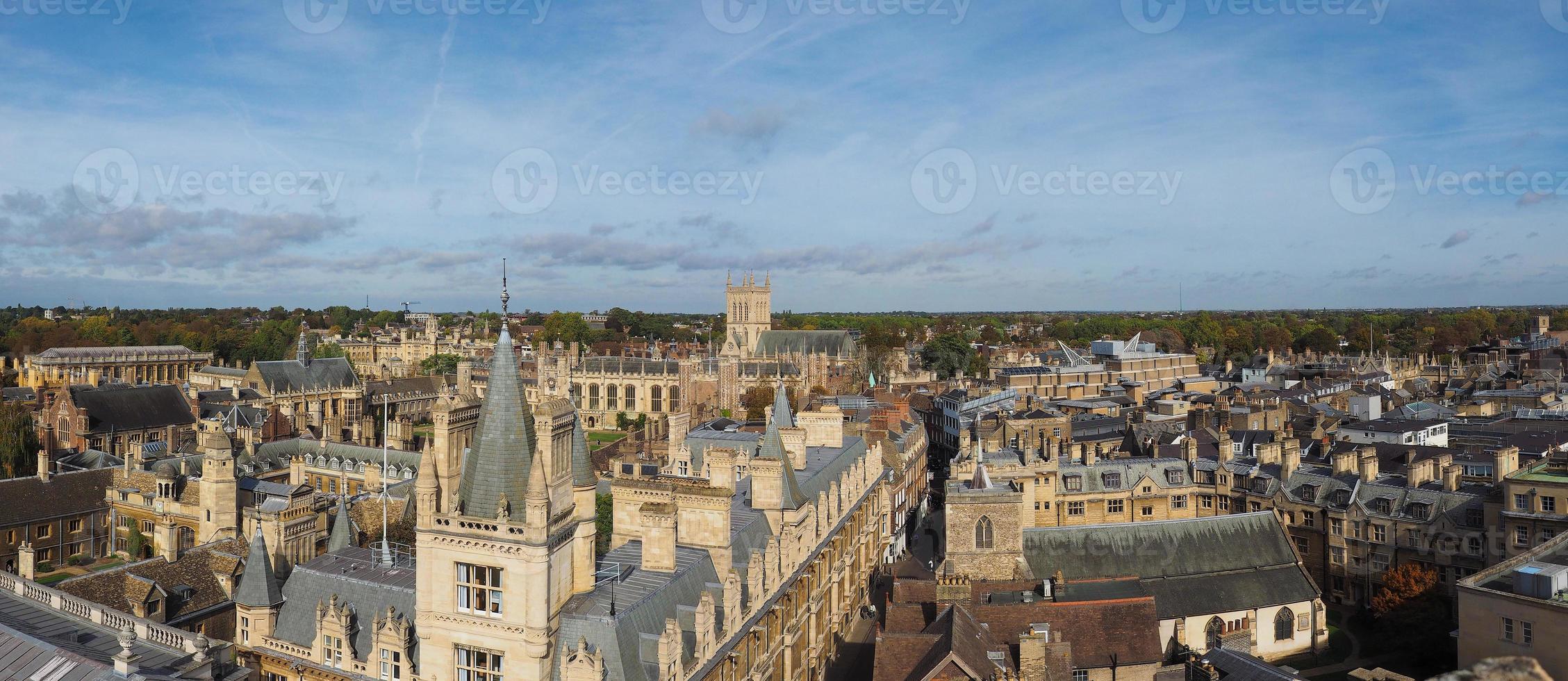 luchtfoto van cambridge foto