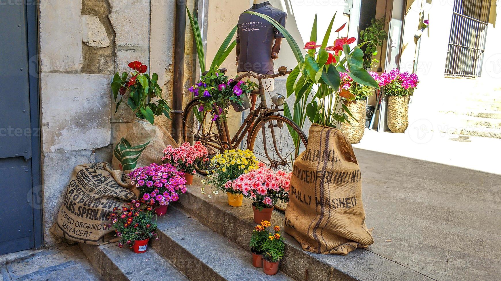 bloemenfestival in girona temps de flors, spanje. 2018 foto