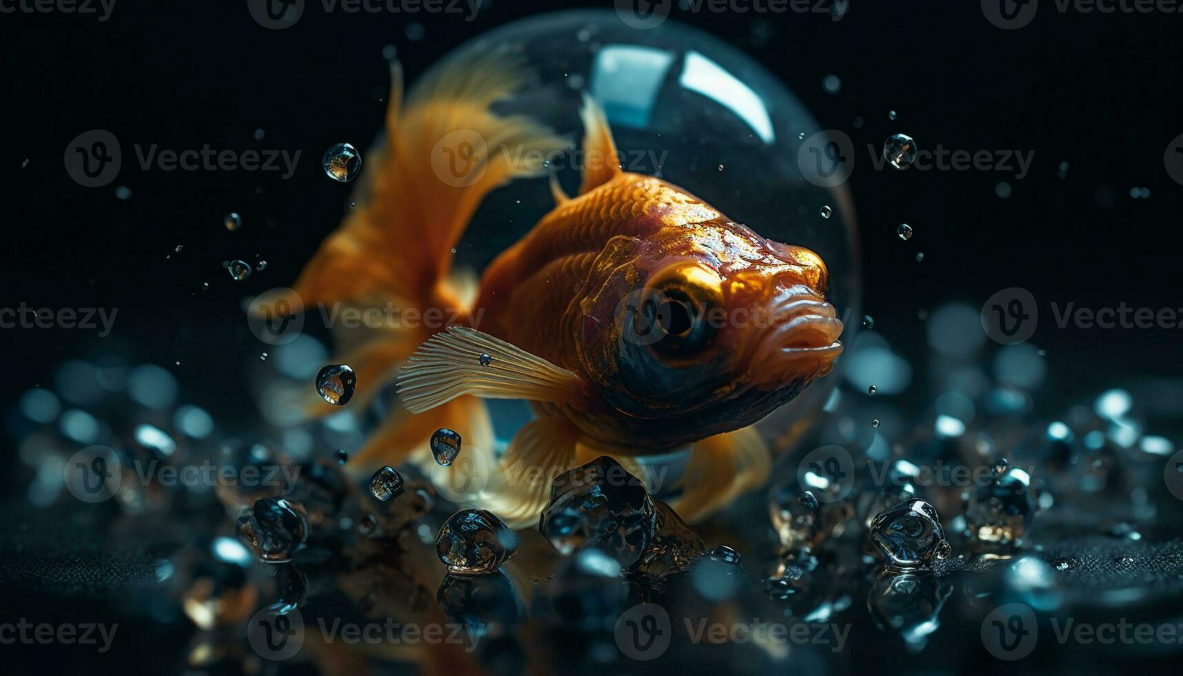 onderwater- vis zwemmen in een kleurrijk rif, presentatie van natuur schoonheid gegenereerd door ai foto