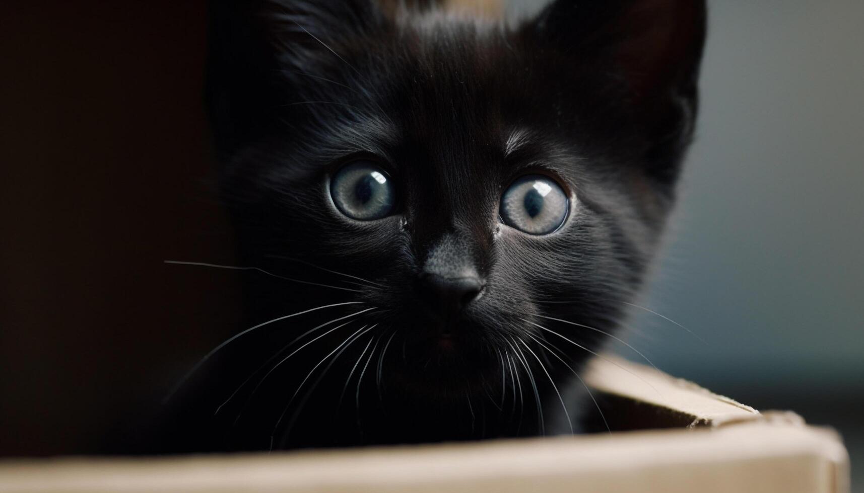 schattig huiselijk kat op zoek Bij camera, klein, pluizig, speels katje gegenereerd door ai foto