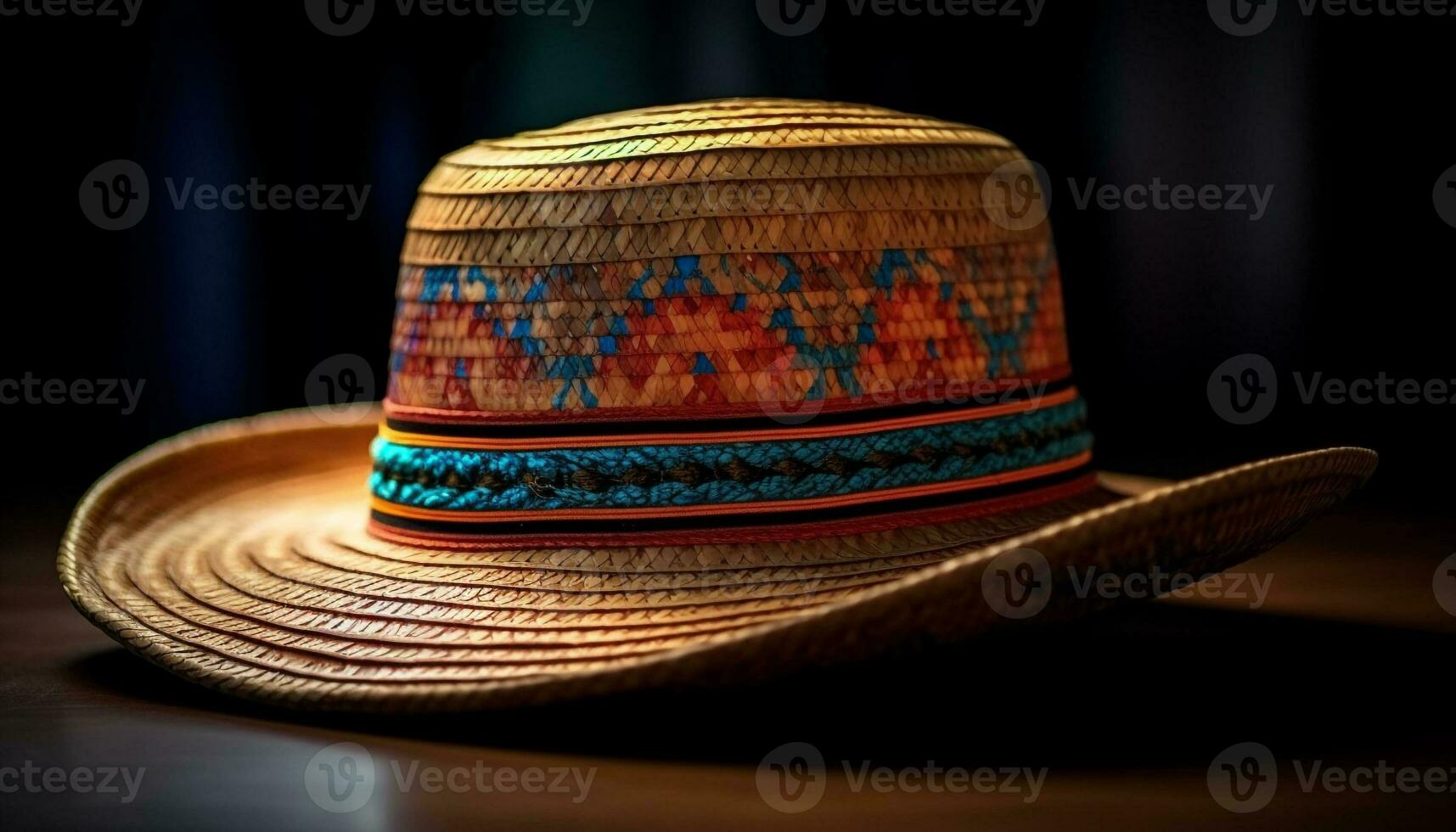 rietje hoed, fedora, cowboy mode voor mannen zomer elegantie gegenereerd door ai foto