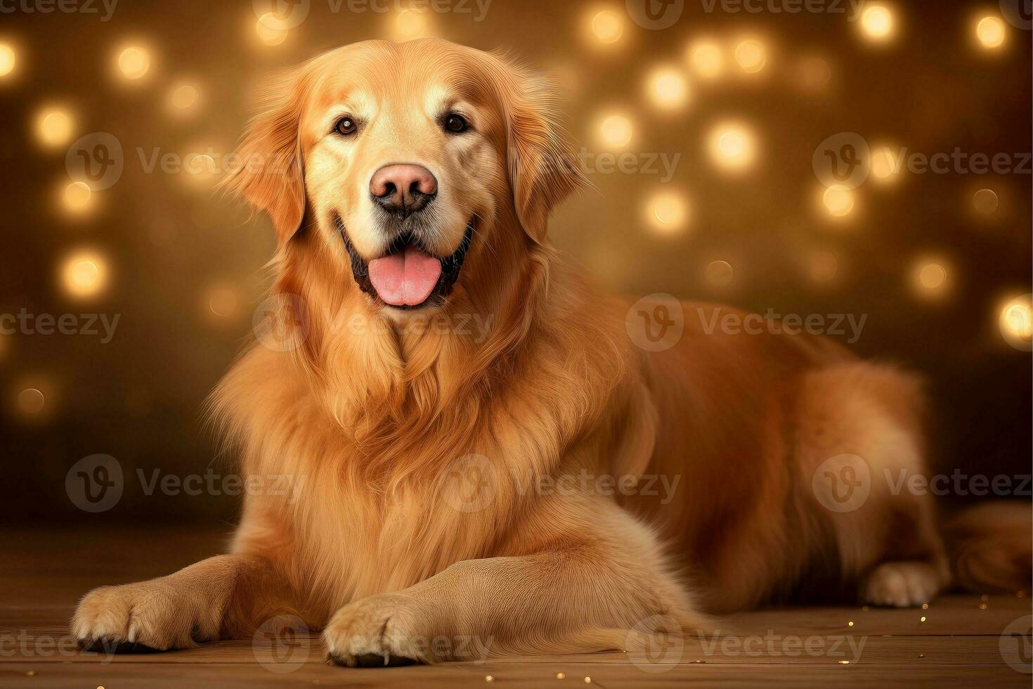 detailopname van schattig hond met mooi bokeh achtergrond, generatief ai foto