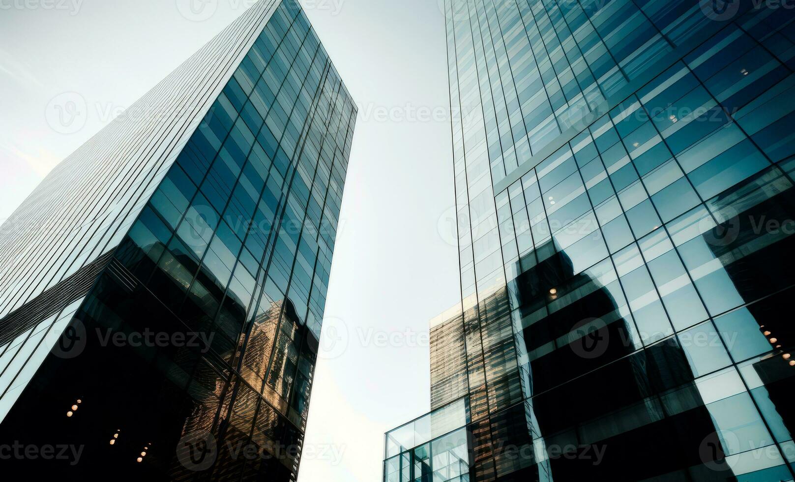 reflecterende wolkenkrabber bedrijf kantoor gebouwen. ai generatief foto