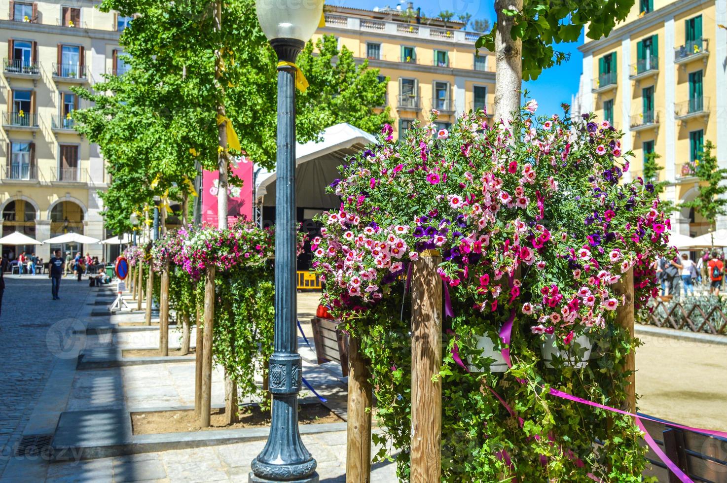 bloemenfestival in girona temps de flors, spanje. 2018 foto