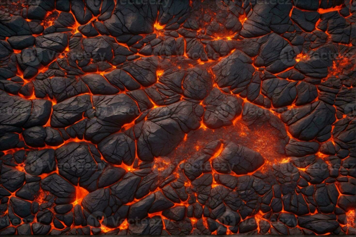 lava structuur achtergrond, gloeiend lava structuur achtergrond, magma stromen, lava stromen, gebarsten lava, ai generatief foto