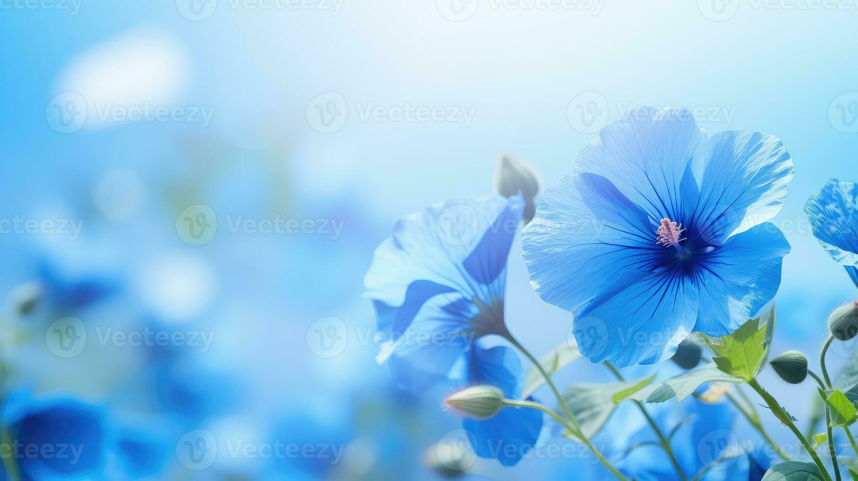 voorjaar blauw bloem achtergrond dichtbij ai gegenereerd foto
