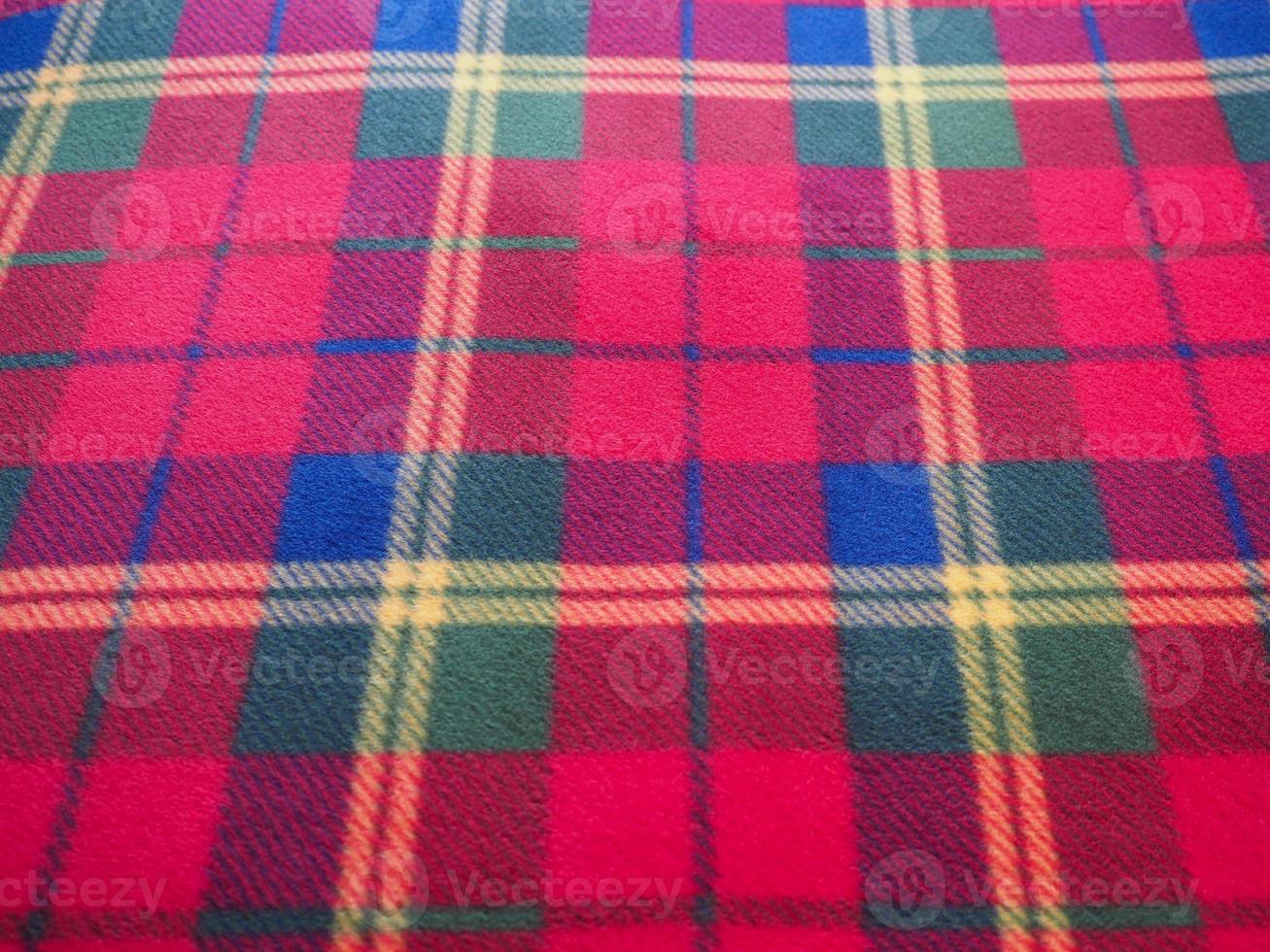 rode, groene, blauwe en gele tartan textuur achtergrond foto