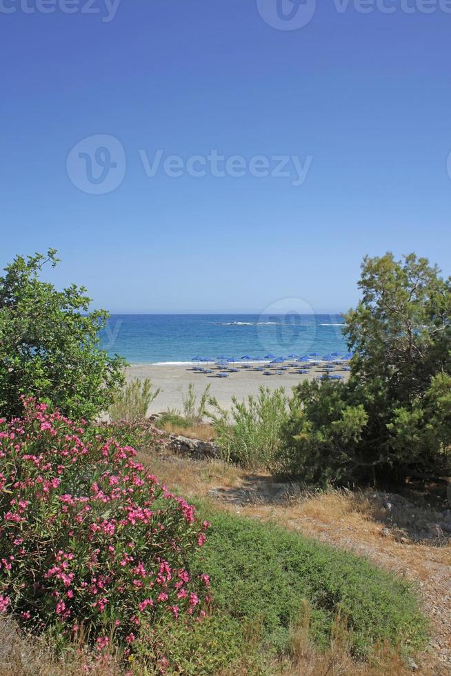 frangokastello strand creta eiland covid-19 seizoen achtergrondafdrukken foto