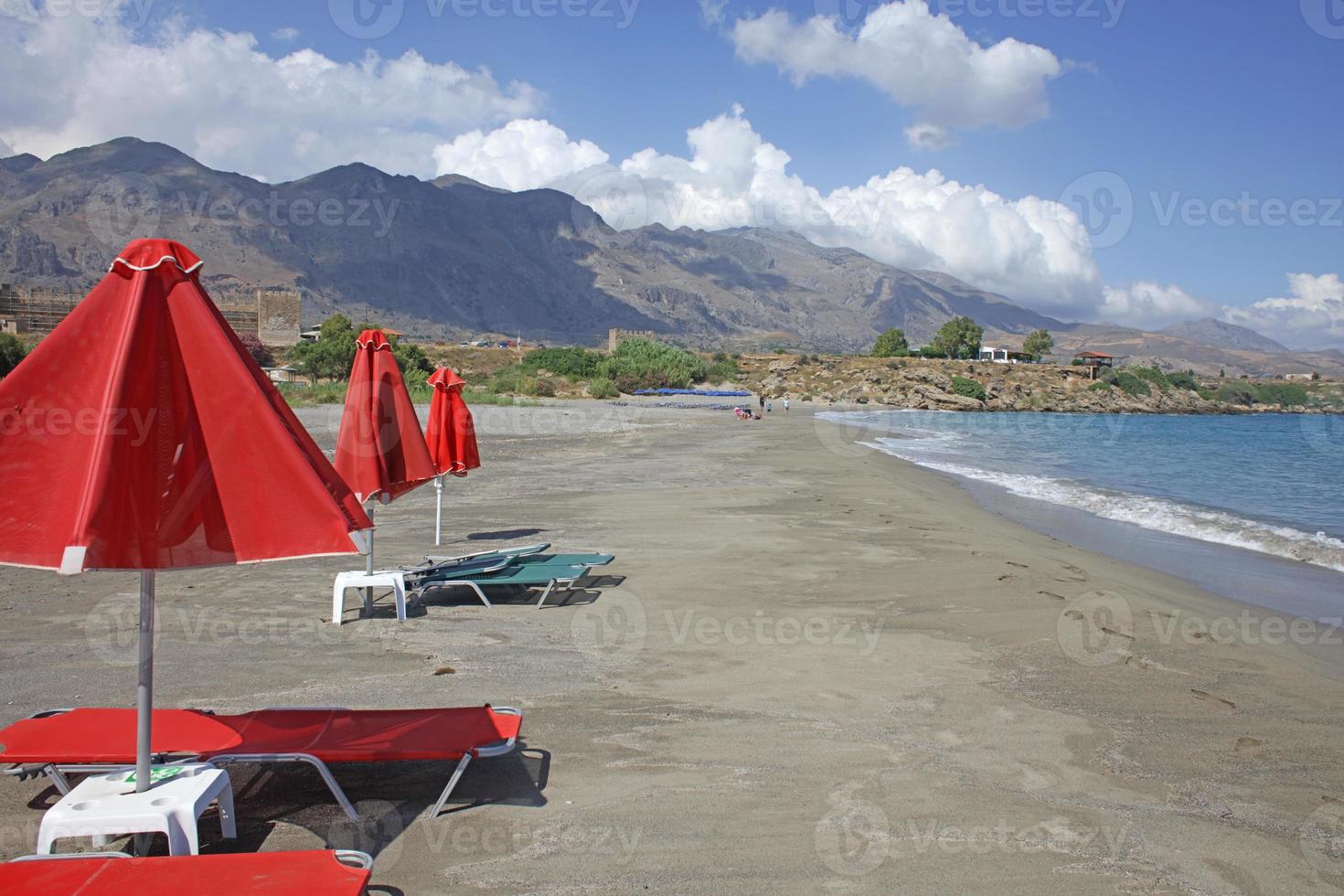 frangokastello strand creta eiland covid-19 seizoen achtergrondafdrukken foto