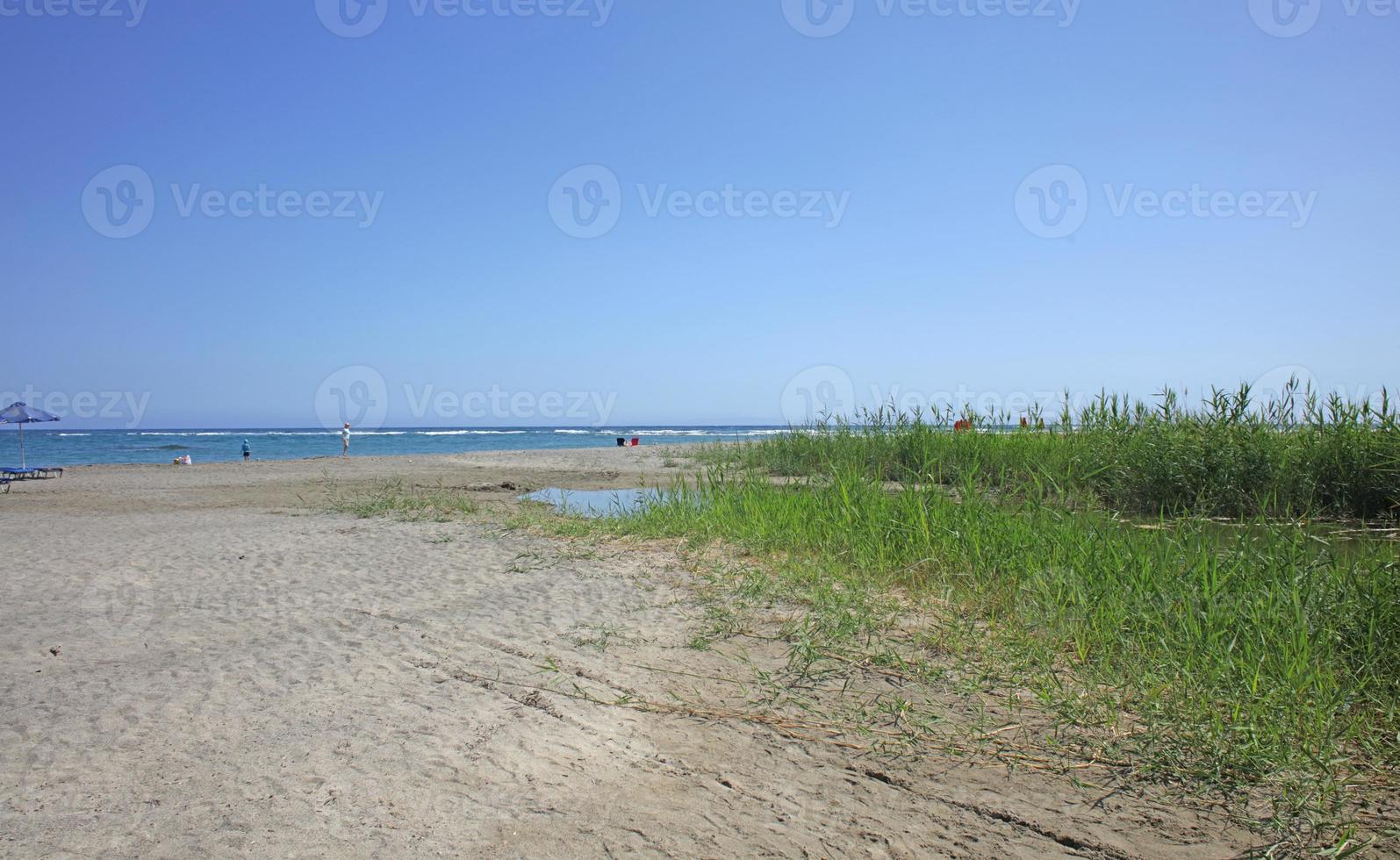 frangokastello strand creta eiland covid-19 seizoen achtergrondafdrukken foto