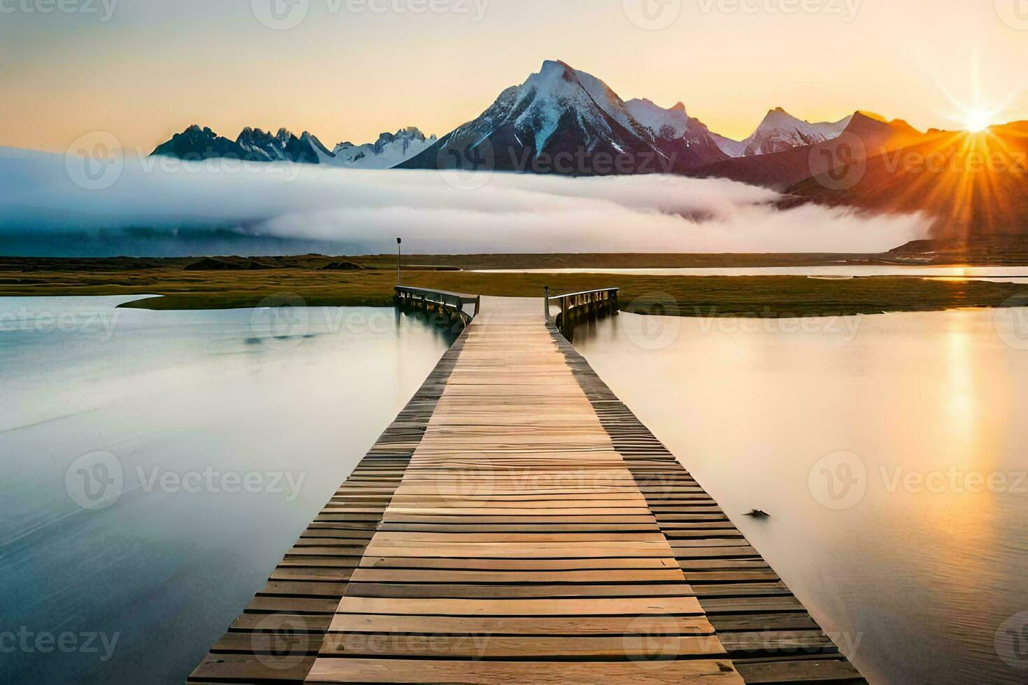 de promenade in Patagonië. ai-gegenereerd foto