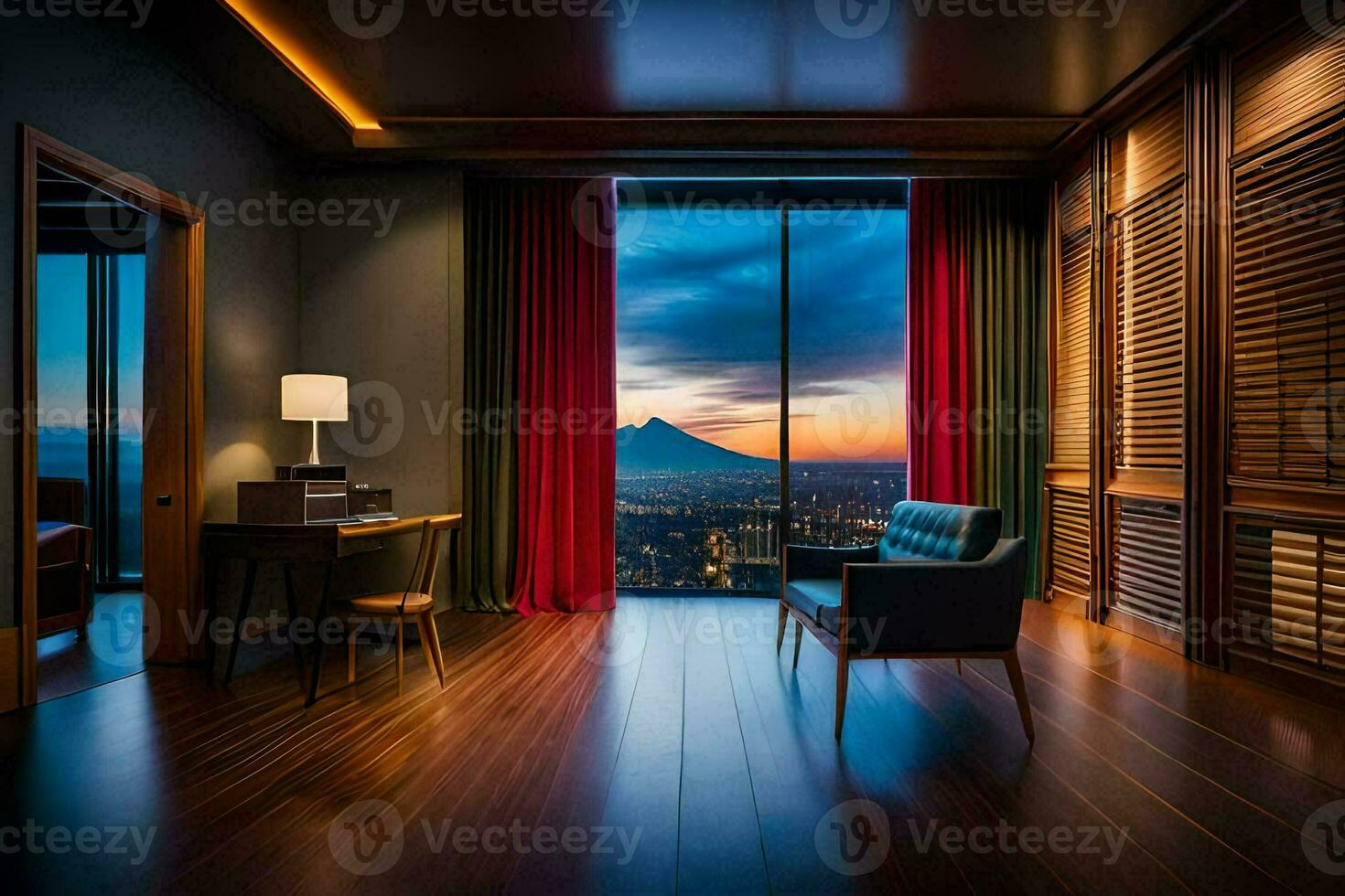 kamer, de westin tokyo hotel. ai-gegenereerd foto