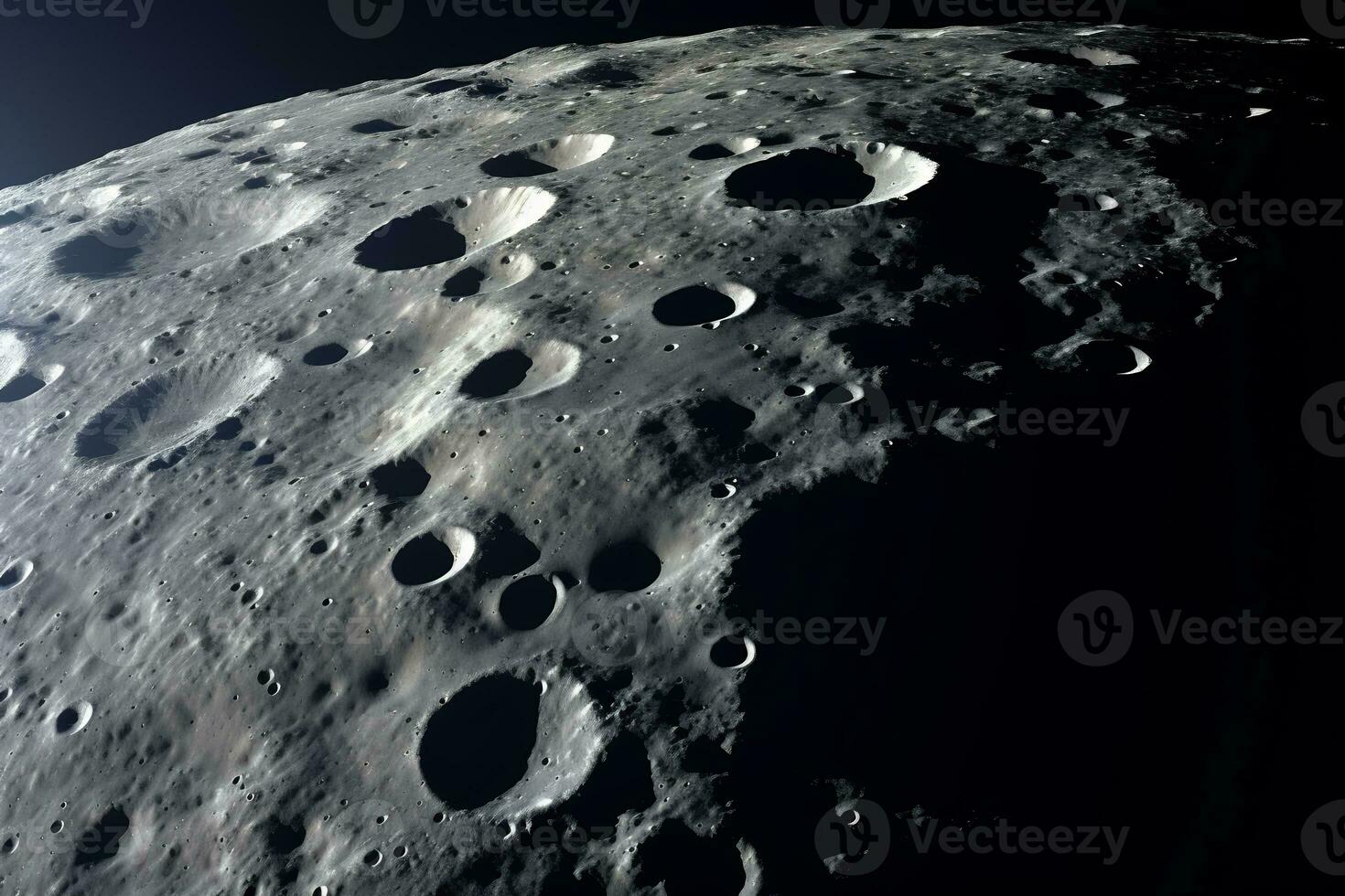 een foto van de maan verbijsterend oppervlakte ai generatief