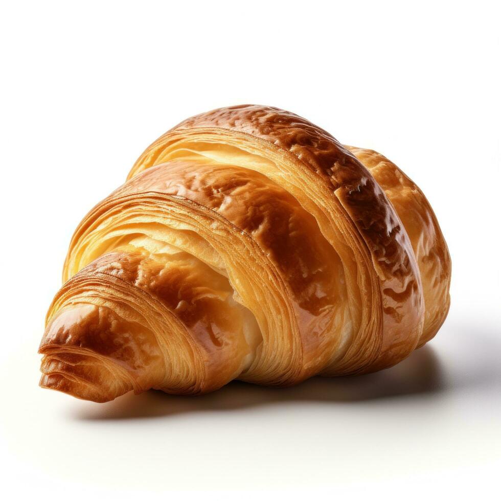 smakelijk vers croissant geïsoleerd foto