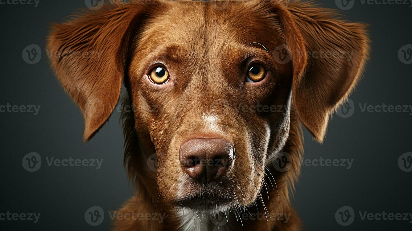 vizsla hond detailopname gezicht foto, ai gegenereerd foto