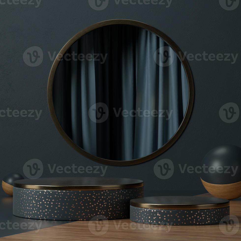 elegant productpodium met glamourscène 3d illustratie foto