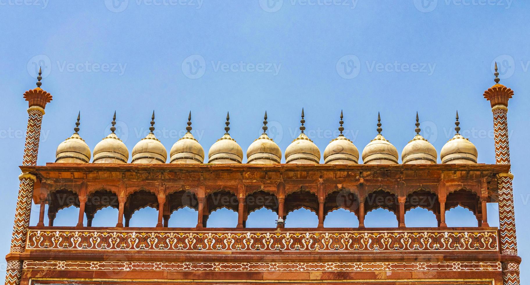 Taj Mahal Agra India Great Gate Red verbazingwekkende gedetailleerde architectuur. foto