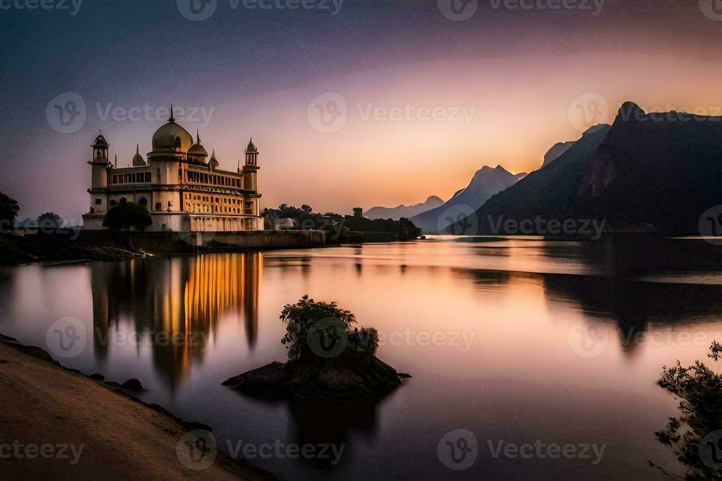 de gouden tempel, Indië, zonsopkomst, zonsopkomst, zonsopkomst, zonsopkomst, zonsopkomst, zonsopkomst,. ai-gegenereerd foto