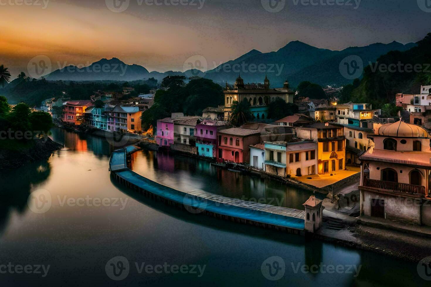 de stad van udaipur, Indië. ai-gegenereerd foto