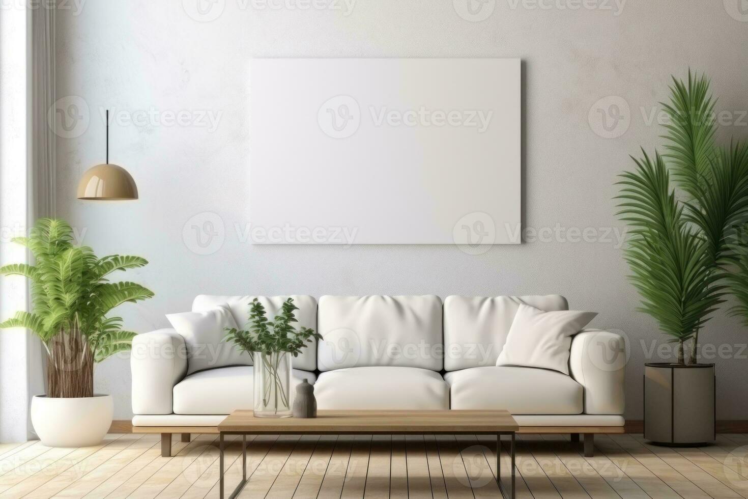 canvas mockup modern leven kamer .generatief ai foto