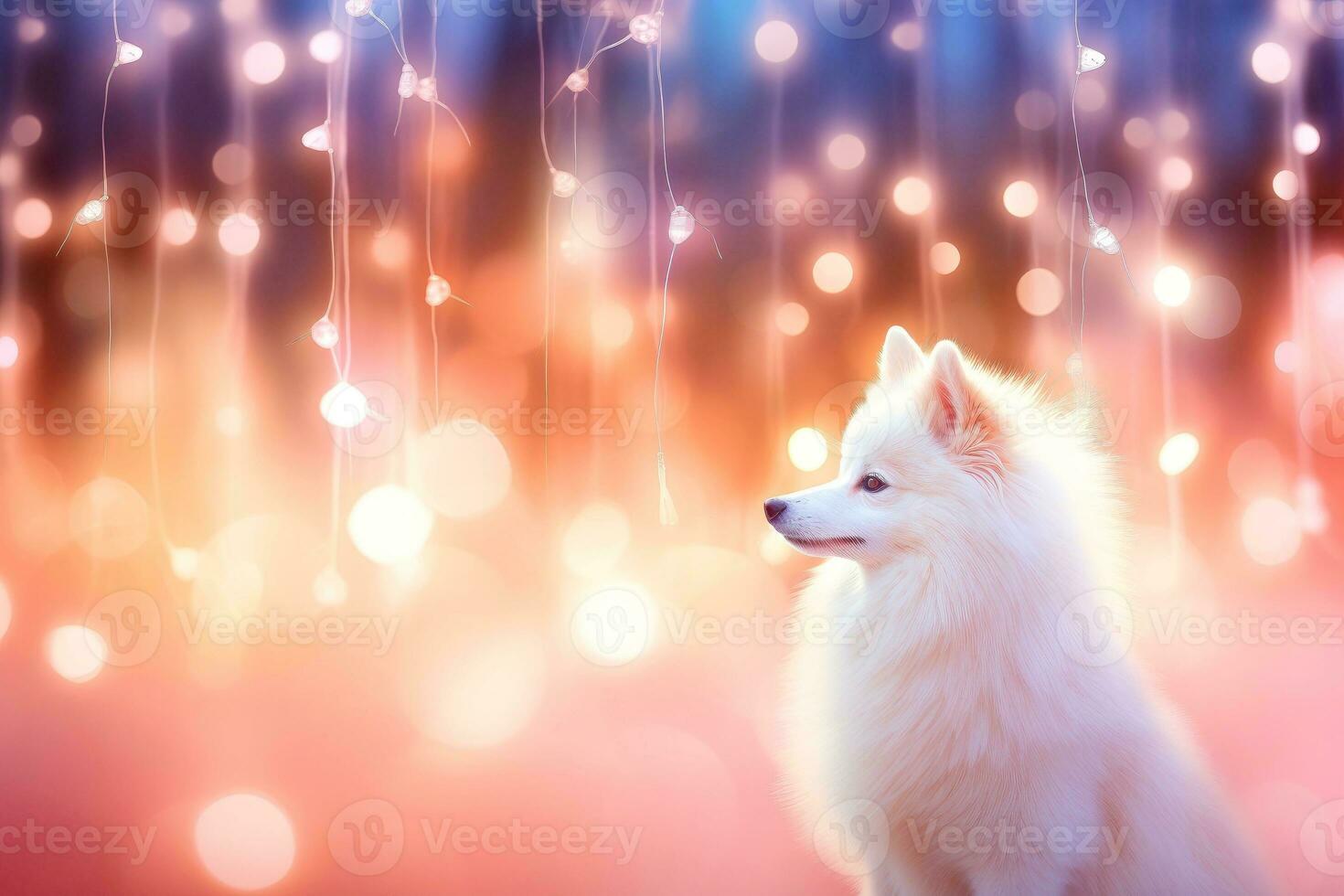 detailopname van schattig hond met mooi bokeh achtergrond, generatief ai foto