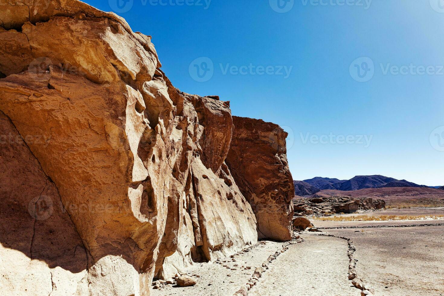 yerbas buenas archeologisch plaats - Chili. grot schilderijen - atacama woestijn. san pedro de atacama. foto